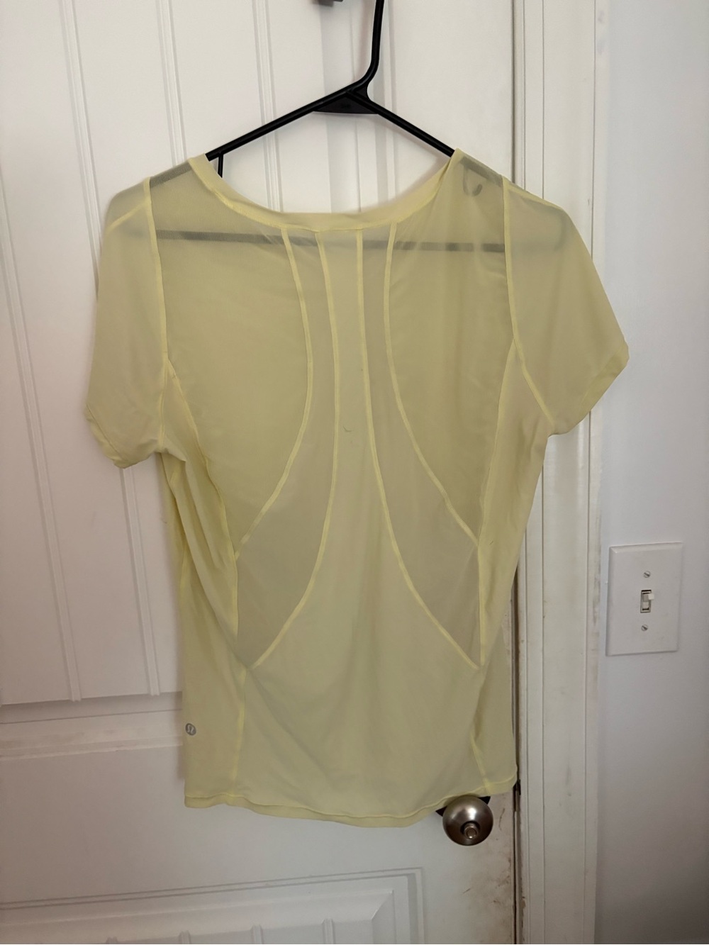 lululemon athletica Sheer Short-Sleeve Top in Pale Yellow